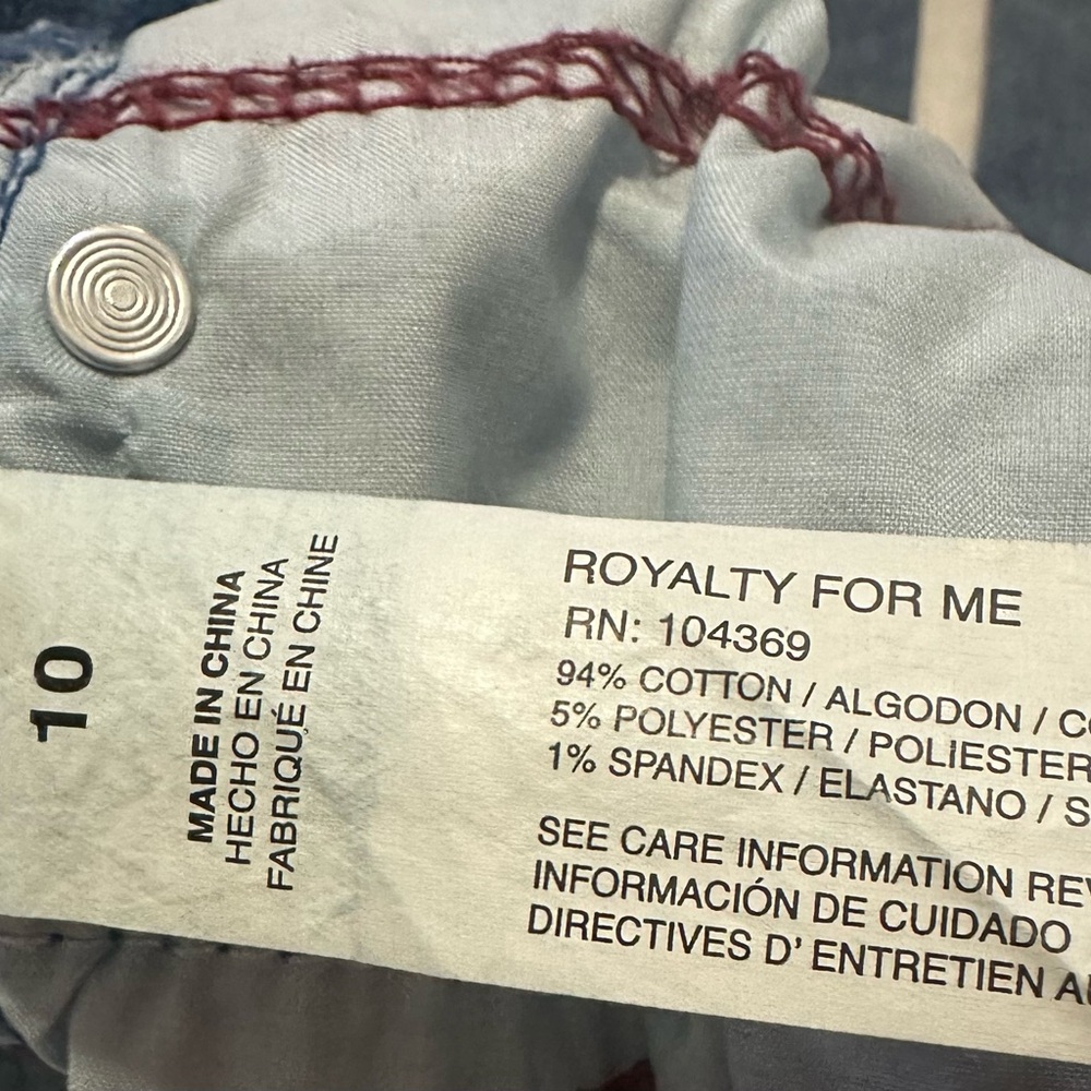 Royalty for Me Premium Stretch Crop Kick Flare Jeans Size 10 Tummy Control - Picture 6 of 7